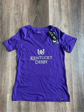 Under Armour Women's Purple Kentucky Derby V‑Neck Tee, new with tags